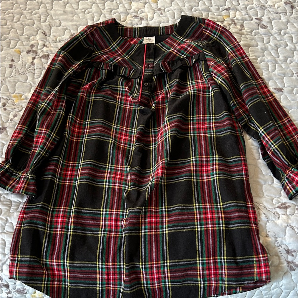 Crewcuts Black and Red Plaid Kids Blouse